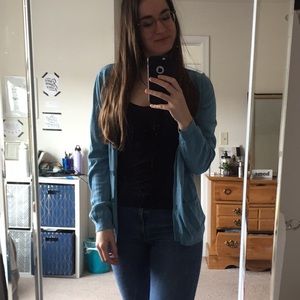 Blue cardigan
